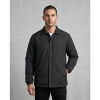 Erkek Yağmur İtici İç Astarlı Çıtçıtlı İç Cepli Dış Cepli Mevsimlik Mont - Siyah