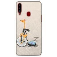 Samsung Galaxy A20s Kılıf FunnyMaX (17) Tasarım Kılıf Bej Zürafa