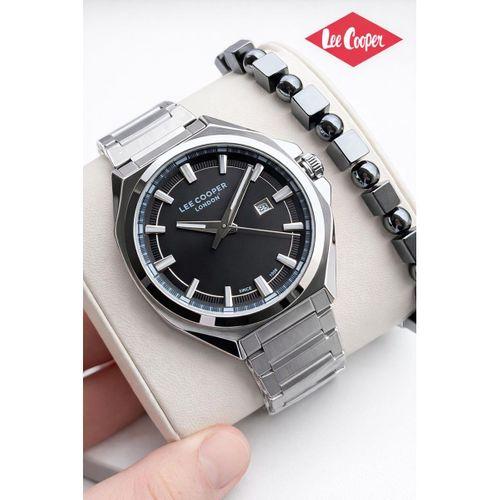 Lee Cooper Erkek Kol Saati 50 Mt Suya Dayanıklı Çelik Kordon Bileklik Hediyeli VS.BLKT.0914