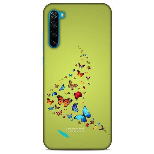 Xiaomi Redmi Note 8T Kılıf Kelebek Etkisi (48) Bumper Kılıf Pembe Yeşil