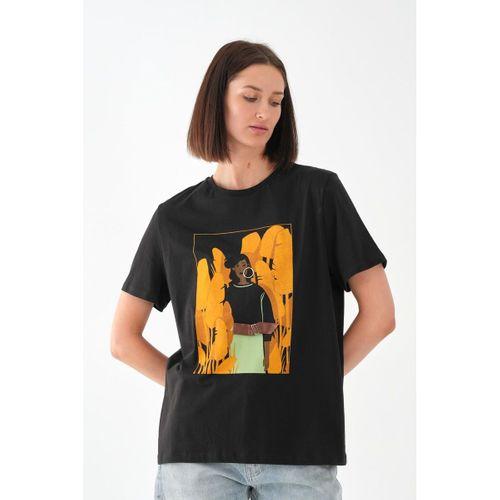 BASKILI BİSİKLET YAKA T-SHIRT (A21-10520)