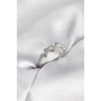 Gümüş Renk Zirkon Taşlı Sarmal Yılan Model Kadın Yüzük