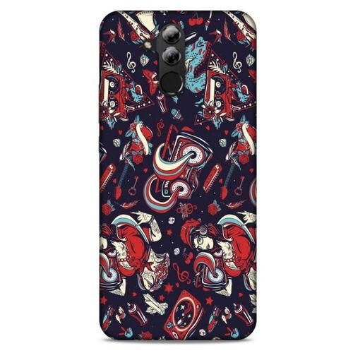 Retro (6) Desen Silikon Kılıf Renkli Huawei Mate 20 Lite Kılıf