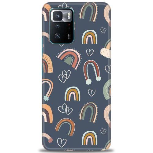 Xiaomi Poco X3 GT Kılıf HD Baskılı Kılıf - Gökyüzü Kalp + Tam Ekran Koruyucu