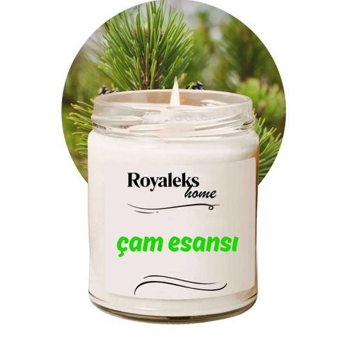 Doğal Özel Seri Kokulu Dekoratif Kavanoz Mum 210 cc - Çam Esansı - RYL