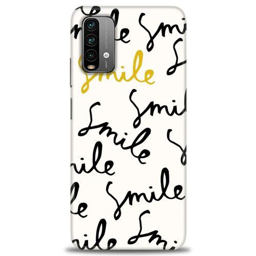 Xiaomi Redmi 9T Kılıf HD Baskılı Kılıf - S Smile + Tam Ekran Koruyucu