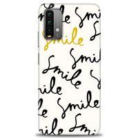 Xiaomi Redmi 9T Kılıf HD Baskılı Kılıf - S Smile + Tam Ekran Koruyucu