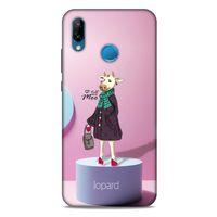 Huawei P20 Lite Kılıf FunnyMaX (8) Baskılı Kılıf Pembe Mavi