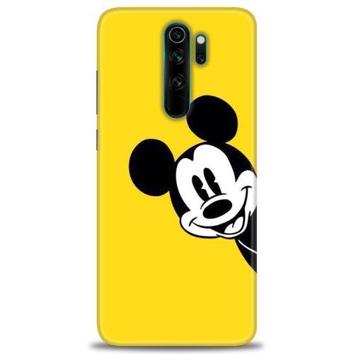 Xiaomi Redmi Note 8 Pro Kılıf HD Baskılı Kılıf - Sarı Mickey Mouse + Tam Ekran Koruyucu