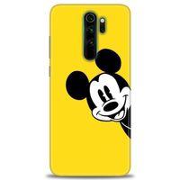 Xiaomi Redmi Note 8 Pro Kılıf HD Baskılı Kılıf - Sarı Mickey Mouse + Tam Ekran Koruyucu