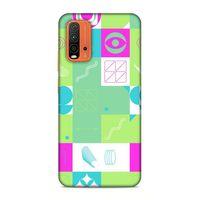 Xiaomi Redmi 9T Uyumlu Kılıf Insomnia (30) Silicone Case Pembe Yeşil