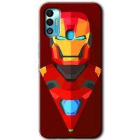Tecno Spark 7T Kılıf HD Desen Baskılı Arka Kapak - İron Man Çizim + Kırılmaz Cam