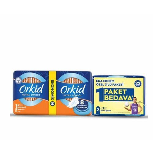 Orkid Ultra Normal+Gece 22’li Eda Erdem Paketi Hijyenik Ped