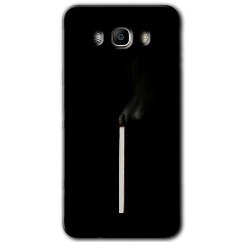 Potkal Hediye Fabrikası Samsung Galaxy J7 2016 HD Baskılı Kılıf + 9D Tam Ekran Koruyucu - Sönmüş Kibrit