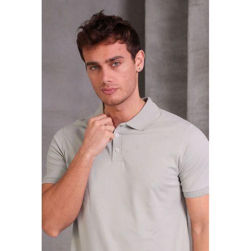 Erkek Slim Fit Pamuklu Yumuşak Doku Nefes Alan Kumaş Yakalı Tişört