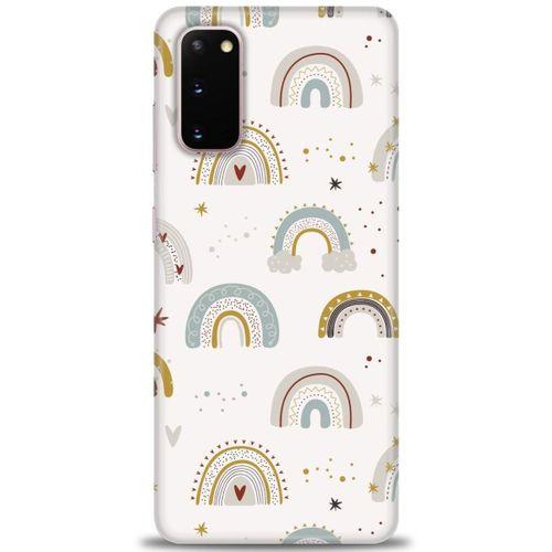 Samsung Galaxy S20 Kılıf HD Baskılı Kılıf - Gökkuşağı + Tam Ekran Koruyucu