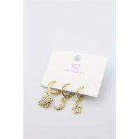 3'lü Gezegen Küpe - Altın