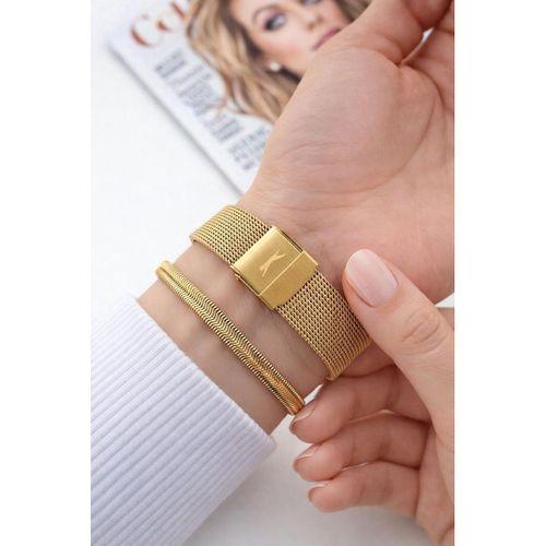 Slazenger Çelik Kordon 2 Yıl Garantili 5 Atm Bileklik Hediyeli Kadın Kol Saati BSL9.2487.120