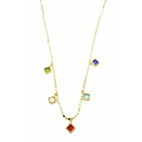 Ezme Zincir Charm Kolye - Altın