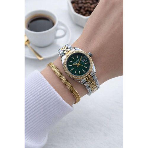 Tom Jones Çelik Kordon 2 Yıl Garantili 3 Atm Suya Dayanıklı Kadın Kol Saati+Bileklik BTJ.10021.4