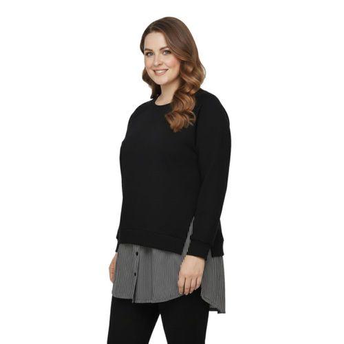 Kadın Siyah Sıfır Yaka Spor Bluz BGL-ST05158