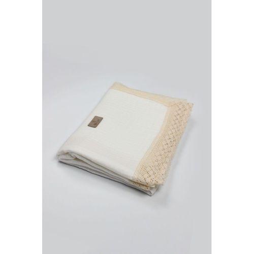 Bistyle Bistyle Organik Müslin 80x90 Fistolu Battaniye 70112 Ekru