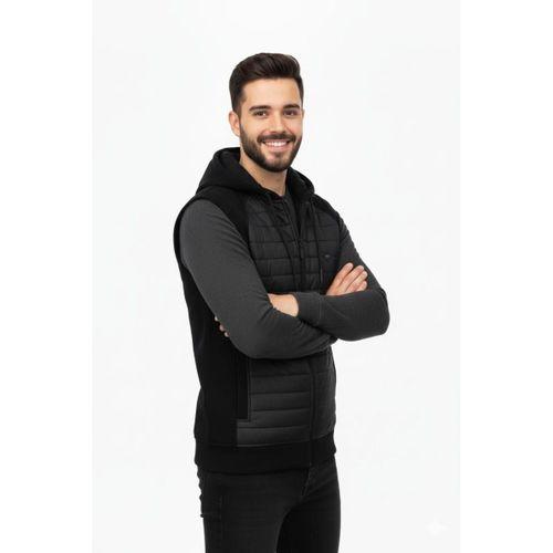 Erkek Kapitone Modelli 3 İplik Kapüşonlu Yelek BGL-ST04866
