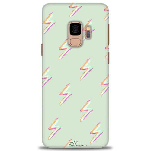 Samsung Galaxy S9 Kılıf HD Baskılı Kılıf - Şimşekler + Tam Ekran Koruyucu