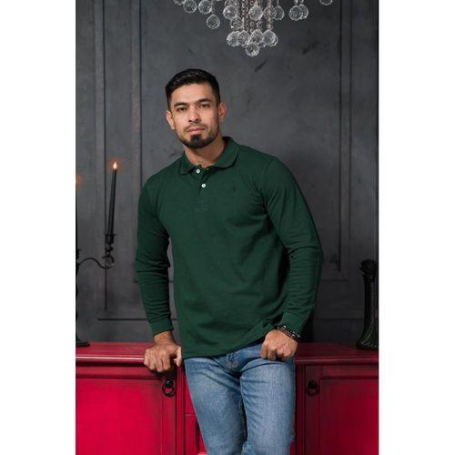 San&Fa Regular Fit Polo Yaka Uzun Kol Pamuklu Baharlık Sweatshirt