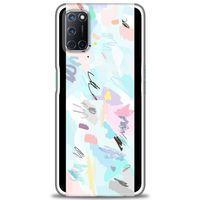 Oppo A52 Kılıf HD Baskılı Kılıf - Blue and Purple + Tam Ekran Koruyucu