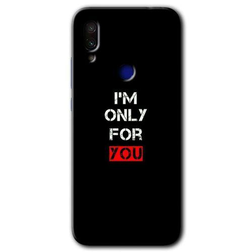 Xiaomi Redmi Note 7 Kılıf Baskılı Kapak - For You + 5D Tam Kaplayan Cam