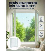 Çift Kanatlı Pencere Sineklik Seti Kesilebilir Koruyucu File