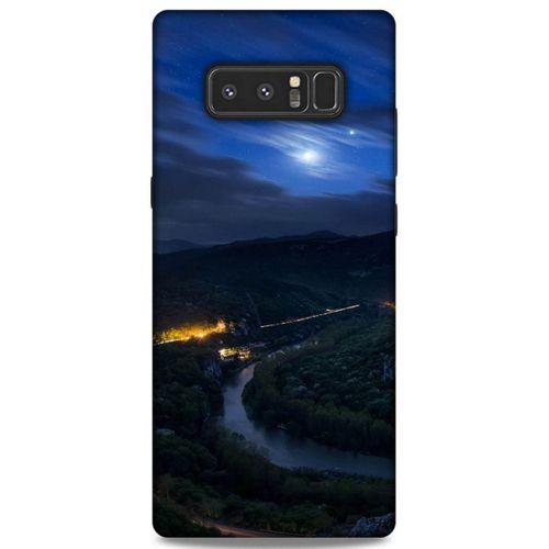 Lopard Samsung Galaxy Note 8 Uyumlu Kılıf Gece'S (50) Shockproof Kılıf Şehir Işıkları