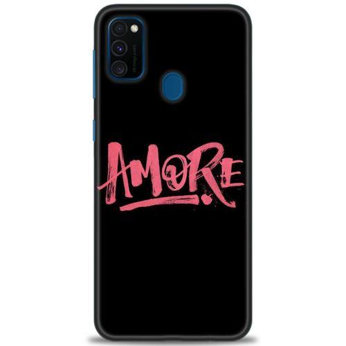 Samsung Galaxy M30S Kılıf HD Baskılı Kılıf - Amore + Tam Ekran Koruyucu