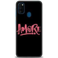 Samsung Galaxy M30S Kılıf HD Baskılı Kılıf - Amore + Tam Ekran Koruyucu