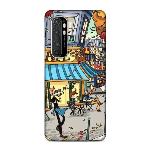 Xiaomi Mi Note 10 Lite Kılıf Paris Kafe Arka Kapak Silikon Koruma Full Koruyucu