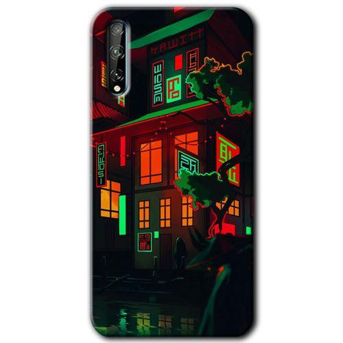 Huawei Y8P Kılıf HD Desen Baskılı Arka Kapak + Temperli Cam - China Street