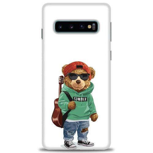 Samsung Galaxy S10 Kılıf HD Baskılı Kılıf - Teddy Bear + Tam Ekran Koruyucu
