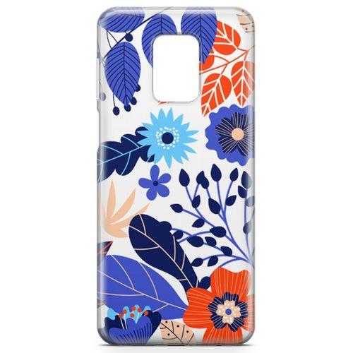 Xiaomi Redmi Note 9 Pro Kılıf Mor Yapraklar Arka Kapak Koruma Desenli Full Koruyucu