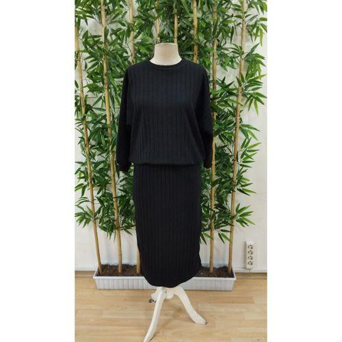 Kadın Uzun Kollu Yakası Açık Yarasa Kollu şardonlu Kaşkorse Bluz Ve Etek Takım