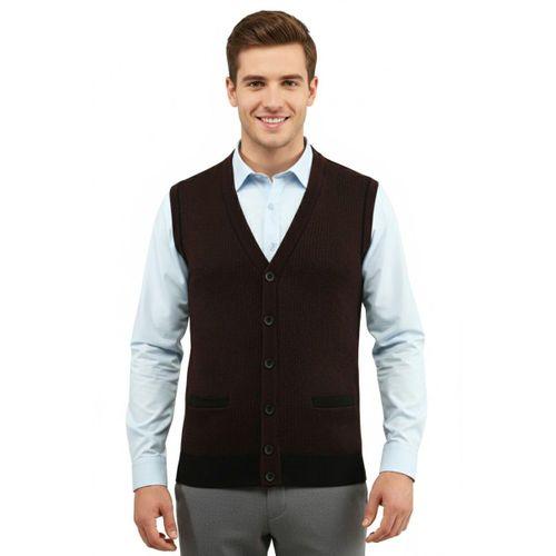 Erkek Düğmeli Yelek Cepli Çelik Örgü Klasik Kalıp 5208L BGL-ST04964