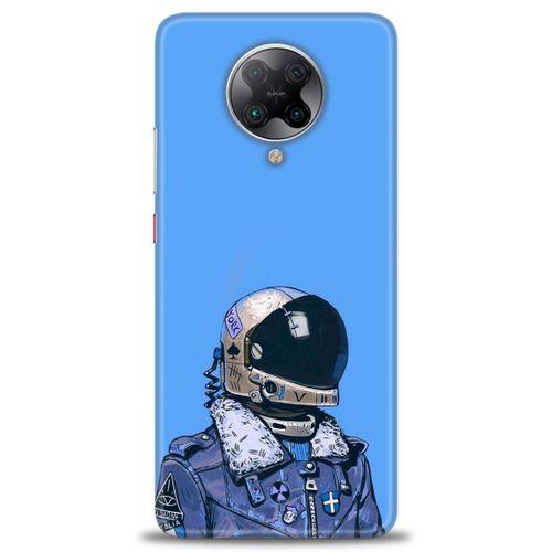 Xiaomi Redmi K30 Pro Kılıf HD Baskılı Kılıf - Mavi Astronot + Tam Ekran Koruyucu