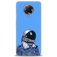 Xiaomi Redmi K30 Pro Kılıf HD Baskılı Kılıf - Mavi Astronot + Tam Ekran Koruyucu