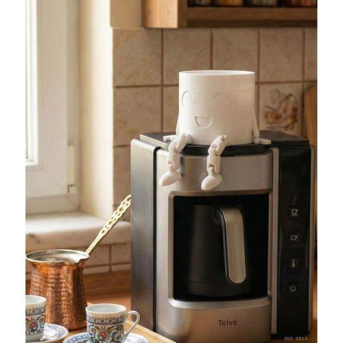 Sarkık Ayaklı Beyaz Gülümseyen Büyük Boy Mini Saksı