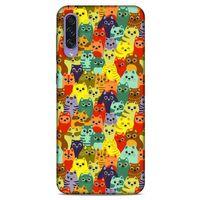 Lopard Samsung Galaxy A50s Uyumlu Kılıf Kediler (38) Neo Hybrid Kılıf Mor