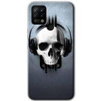 Tecno Pova Kılıf HD Desen Baskılı Arka Kapak - Müzik Kurukafa + Kırılmaz Cam