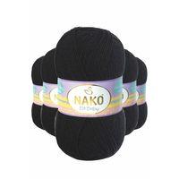 5 Adet Elite Baby El Örgü İpi Tüylenmeyen Bebek Yünü Siyah 217