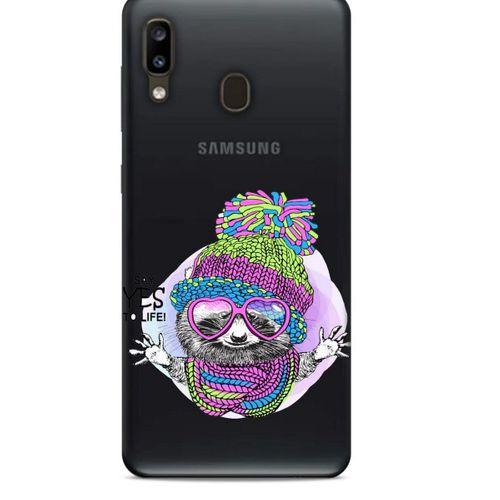Zoologix (2) Samsung Galaxy A20 Şeffaf Kılıf Silikon Desenli