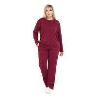 Melsay Butik Bordo Yarım Garni Taşlı Kadın Eşofman Takımı