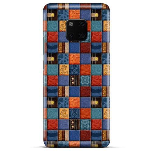 General Mobile GM 20 Kılıf Patchwork (16) Kalın Kılıf Turuncu Mavi
